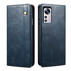 Coque Portefeuille Livre Cuir Etui Clapet B01S pour Xiaomi Mi 12 Lite 5G Bleu