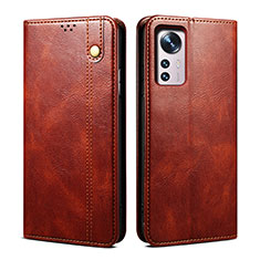 Coque Portefeuille Livre Cuir Etui Clapet B01S pour Xiaomi Mi 12 Lite 5G Marron