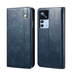 Coque Portefeuille Livre Cuir Etui Clapet B01S pour Xiaomi Mi 12T Pro 5G Bleu