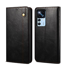 Coque Portefeuille Livre Cuir Etui Clapet B01S pour Xiaomi Mi 12T Pro 5G Noir