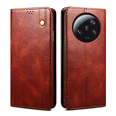 Coque Portefeuille Livre Cuir Etui Clapet B01S pour Xiaomi Mi 13 Ultra 5G Marron