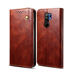 Coque Portefeuille Livre Cuir Etui Clapet B01S pour Xiaomi Poco M2 Marron