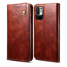 Coque Portefeuille Livre Cuir Etui Clapet B01S pour Xiaomi POCO M3 Pro 5G Marron