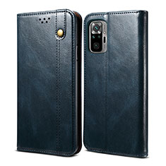 Coque Portefeuille Livre Cuir Etui Clapet B01S pour Xiaomi Poco M5S Bleu