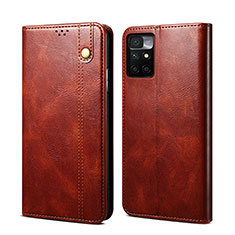 Coque Portefeuille Livre Cuir Etui Clapet B01S pour Xiaomi Redmi 10 (2022) Marron