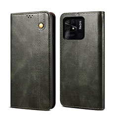 Coque Portefeuille Livre Cuir Etui Clapet B01S pour Xiaomi Redmi 10 India Vert