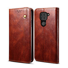 Coque Portefeuille Livre Cuir Etui Clapet B01S pour Xiaomi Redmi 10X 4G Marron