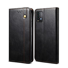 Coque Portefeuille Livre Cuir Etui Clapet B01S pour Xiaomi Redmi 9 Power Noir