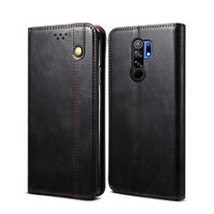 Coque Portefeuille Livre Cuir Etui Clapet B01S pour Xiaomi Redmi 9 Prime India Noir