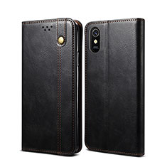 Coque Portefeuille Livre Cuir Etui Clapet B01S pour Xiaomi Redmi 9i Noir