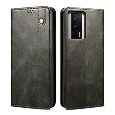 Coque Portefeuille Livre Cuir Etui Clapet B01S pour Xiaomi Redmi K60 Pro 5G Vert