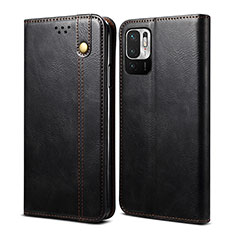 Coque Portefeuille Livre Cuir Etui Clapet B01S pour Xiaomi Redmi Note 10 5G Noir