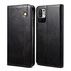 Coque Portefeuille Livre Cuir Etui Clapet B01S pour Xiaomi Redmi Note 10T 5G Noir