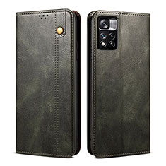 Coque Portefeuille Livre Cuir Etui Clapet B01S pour Xiaomi Redmi Note 11 Pro+ Plus 5G Vert