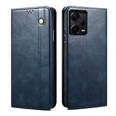 Coque Portefeuille Livre Cuir Etui Clapet B01S pour Xiaomi Redmi Note 12 Pro 5G Bleu