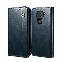 Coque Portefeuille Livre Cuir Etui Clapet B01S pour Xiaomi Redmi Note 9 Bleu