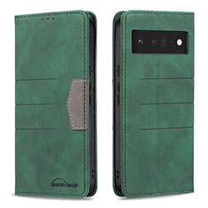 Coque Portefeuille Livre Cuir Etui Clapet B02F pour Google Pixel 6 Pro 5G Vert