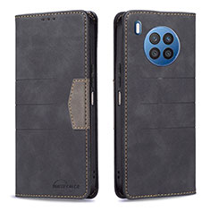 Coque Portefeuille Livre Cuir Etui Clapet B02F pour Huawei Nova 8i Noir