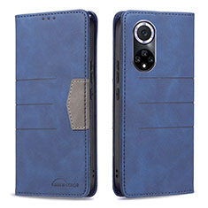 Coque Portefeuille Livre Cuir Etui Clapet B02F pour Huawei Nova 9 Bleu