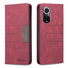 Coque Portefeuille Livre Cuir Etui Clapet B02F pour Huawei Nova 9 Rouge