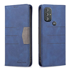 Coque Portefeuille Livre Cuir Etui Clapet B02F pour Motorola Moto G Power (2022) Bleu