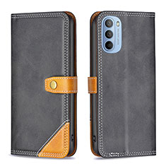 Coque Portefeuille Livre Cuir Etui Clapet B02F pour Motorola Moto G41 Noir