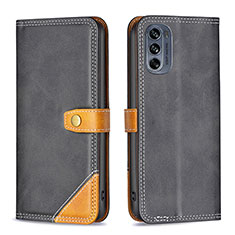 Coque Portefeuille Livre Cuir Etui Clapet B02F pour Motorola Moto G62 5G Noir