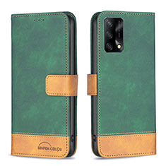 Coque Portefeuille Livre Cuir Etui Clapet B02F pour Oppo A74 4G Vert