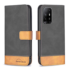 Coque Portefeuille Livre Cuir Etui Clapet B02F pour Oppo A94 5G Noir