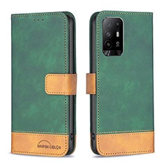 Coque Portefeuille Livre Cuir Etui Clapet B02F pour Oppo A95 5G Vert