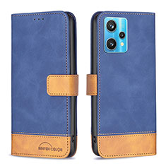 Coque Portefeuille Livre Cuir Etui Clapet B02F pour Realme 9 4G Bleu