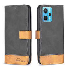 Coque Portefeuille Livre Cuir Etui Clapet B02F pour Realme 9 4G Noir