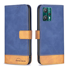 Coque Portefeuille Livre Cuir Etui Clapet B02F pour Realme 9 5G Bleu