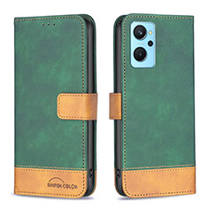 Coque Portefeuille Livre Cuir Etui Clapet B02F pour Realme 9i 4G Vert