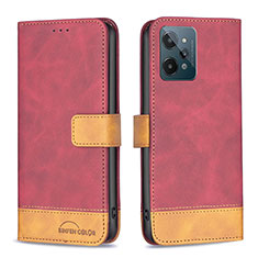 Coque Portefeuille Livre Cuir Etui Clapet B02F pour Realme C31 Rouge