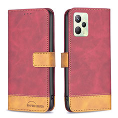 Coque Portefeuille Livre Cuir Etui Clapet B02F pour Realme Narzo 50A Prime Rouge