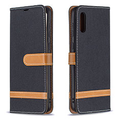 Coque Portefeuille Livre Cuir Etui Clapet B02F pour Samsung Galaxy A02 Noir