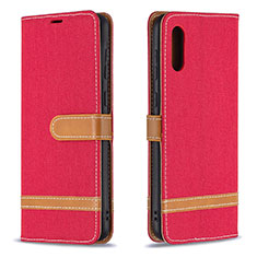 Coque Portefeuille Livre Cuir Etui Clapet B02F pour Samsung Galaxy A02 Rouge
