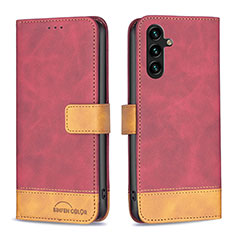 Coque Portefeuille Livre Cuir Etui Clapet B02F pour Samsung Galaxy A04s Rouge