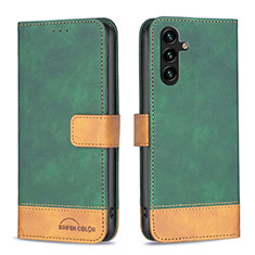 Coque Portefeuille Livre Cuir Etui Clapet B02F pour Samsung Galaxy A04s Vert