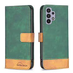 Coque Portefeuille Livre Cuir Etui Clapet B02F pour Samsung Galaxy A32 4G Vert