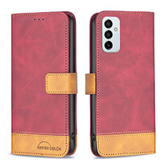 Coque Portefeuille Livre Cuir Etui Clapet B02F pour Samsung Galaxy M23 5G Rouge