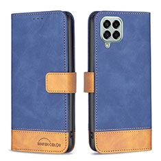 Coque Portefeuille Livre Cuir Etui Clapet B02F pour Samsung Galaxy M33 5G Bleu