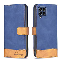 Coque Portefeuille Livre Cuir Etui Clapet B02F pour Samsung Galaxy M53 5G Bleu