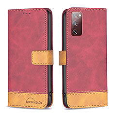 Coque Portefeuille Livre Cuir Etui Clapet B02F pour Samsung Galaxy S20 FE 4G Rouge