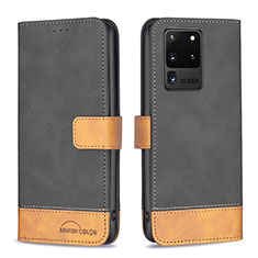 Coque Portefeuille Livre Cuir Etui Clapet B02F pour Samsung Galaxy S20 Ultra 5G Noir