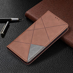 Coque Portefeuille Livre Cuir Etui Clapet B02F pour Samsung Galaxy S21 Plus 5G Marron