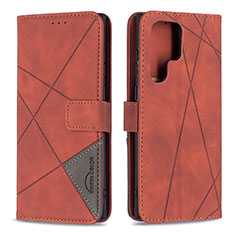 Coque Portefeuille Livre Cuir Etui Clapet B02F pour Samsung Galaxy S21 Ultra 5G Marron