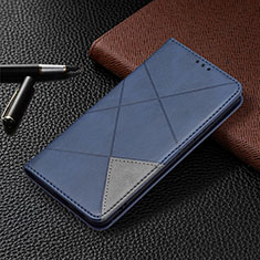 Coque Portefeuille Livre Cuir Etui Clapet B02F pour Samsung Galaxy S22 5G Bleu