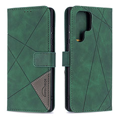 Coque Portefeuille Livre Cuir Etui Clapet B02F pour Samsung Galaxy S25 Ultra 5G Vert